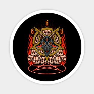 Pentagram 666 Magnet